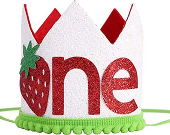 Strawberry crown, Strawberry Shortcake, ONE Birthday, Strawberry party, strawberry decor, berry sweet birthday, Strawberry Birthday