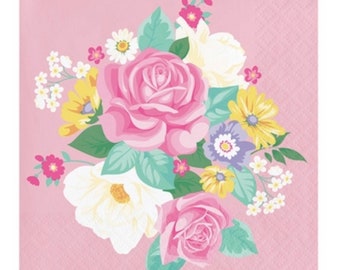 Tea Party napkins, Garden Party, Floral Tea Party, Tea Baby Shower, Wedding Shower Tea, Tea Birthday, Tea for Two, Tea Party Birthday Floral