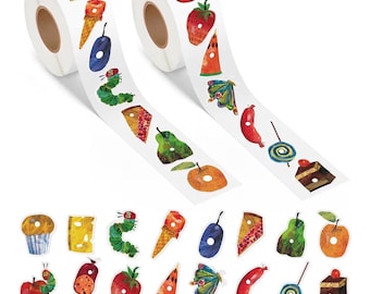 Hungry caterpillar Stickers, hungry caterpillar, hungry caterpillar Birthday, caterpillar stickers, hungry caterpillar favors
