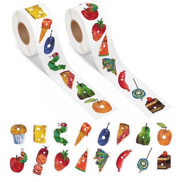 Hungry caterpillar Stickers, hungry caterpillar, hungry caterpillar Birthday, caterpillar stickers, hungry caterpillar favors