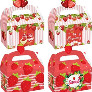 Strawberry gift box, Strawberry Shortcake, ONE Birthday, Strawberry party, strawberry decor, berry sweet birthday, Strawberry Birthday