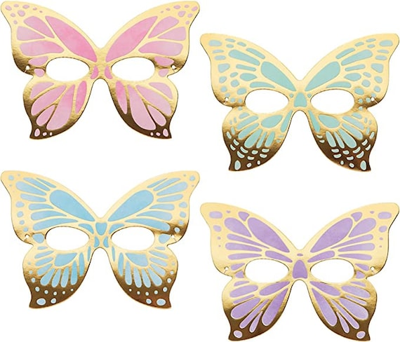 Butterfly mask, Pastel Butterfly, Butterfly Party, Butterfly Baby Shower, Butterfly Birthday, Butterfly Decorations, Gold Butterfly Il_570xn