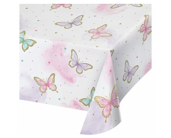Butterfly Tablecloth, Pastel Butterfly, Butterfly Party, Butterfly Baby Shower, Butterfly Birthday, Butterfly Decorations, Gold Butterfly Il_570xn
