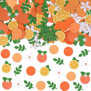 2-Pack Orange "Little Cutie" Party Tablecloths - 86.6x51.2 Inch, Waterproof PE, For Baby Shower & Birthday