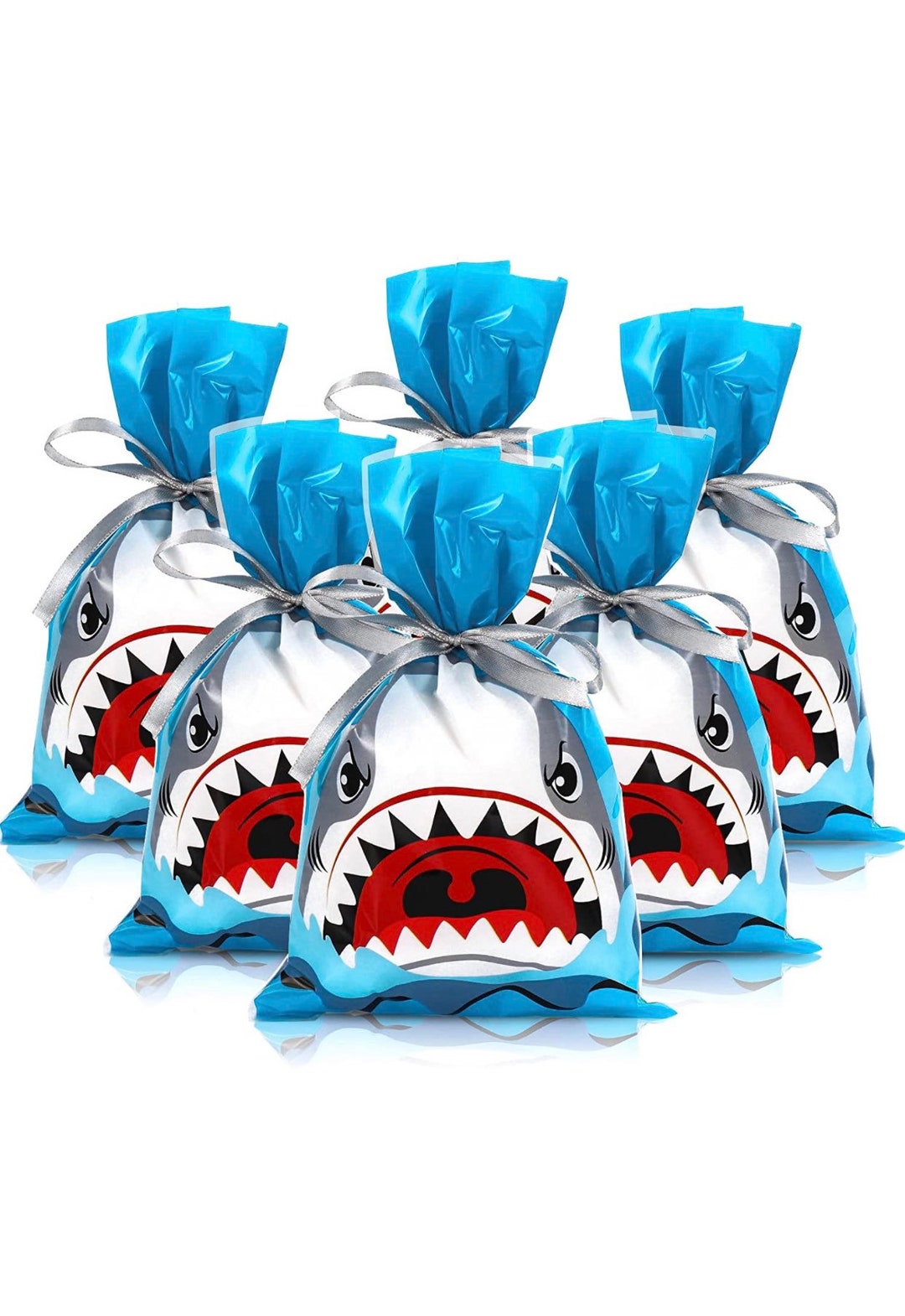 Shark Treat Bags Shark Favor Bags Shark Birthday Shark Etsy