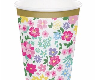 Tea Party cups, Garden Party, Floral Tea Party, Tea Baby Shower, Wedding Shower Tea, Tea Birthday, Tea for Two, Tea Party Birthday Floral