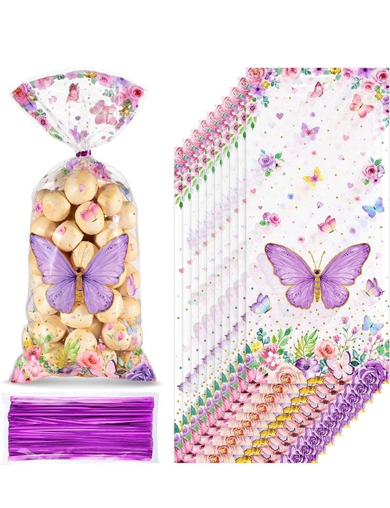 Butterfly treat Bags, butterfly favor Bags, butterfly birthday, butterfly party favors, cellophane bags, butterfly party decor, butterfly Il_570xn