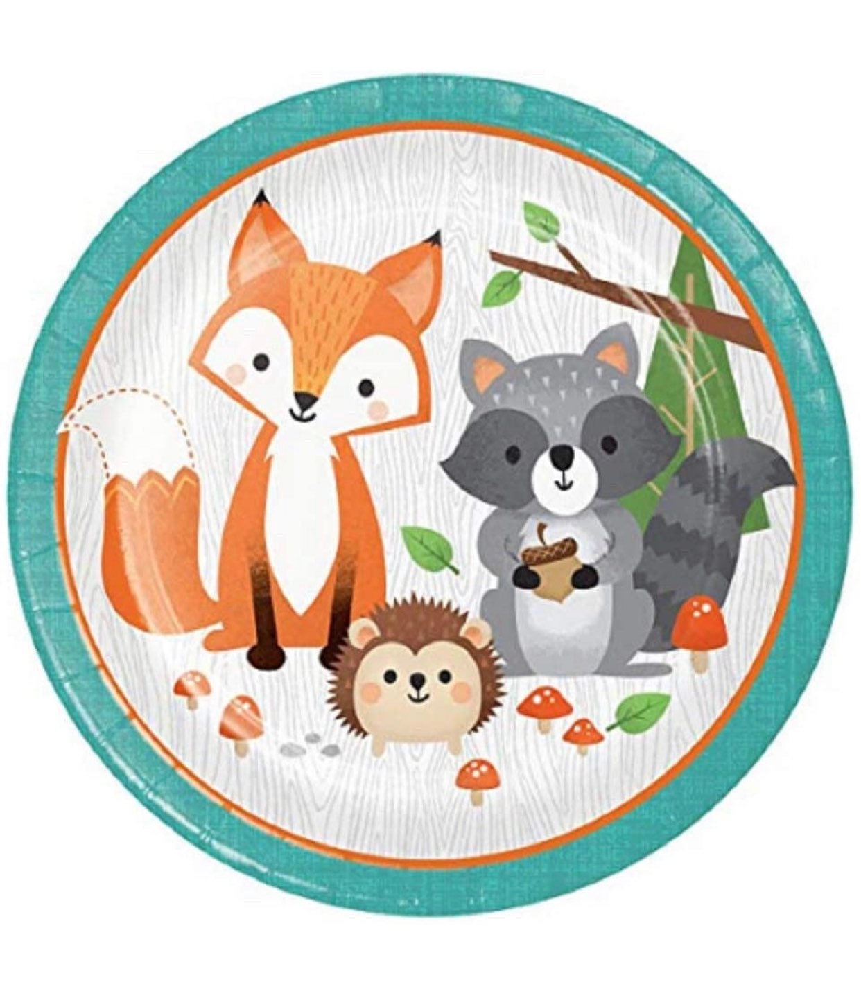 Wild One Plates Woodland First Birthday Woodland Birthday Woodland Party Wild One Birthday Woodland Animals Birthday Plates