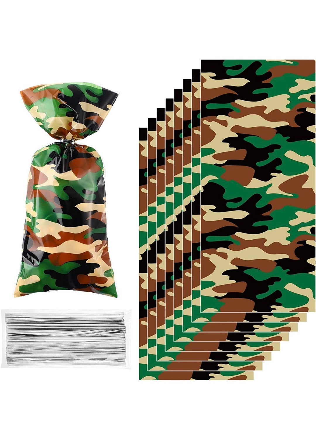 Camo Treat Bags, Camo Favor Bags, Camo Birthday, Camo Party Favors