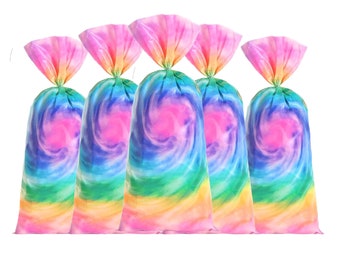 Tie dye treat Bags, tie dye favor Bags, tie dye birthday, tie dye party favors, cellophane bags, tie dye party, tie dye, tie dye party decor
