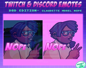 Claudette Morel / DBD / Meme / Nope / Chibi Twitch & Discord Emotes