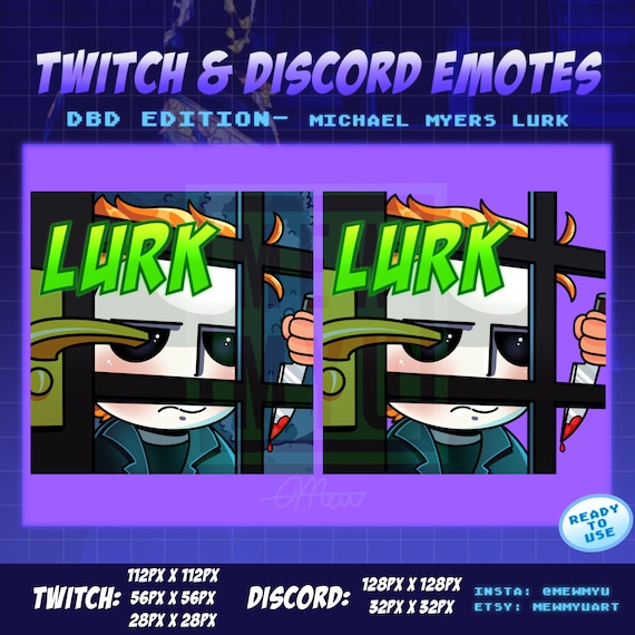 Michael Myers Dbd Meme Lurk Chibi Twitch Discord Etsy