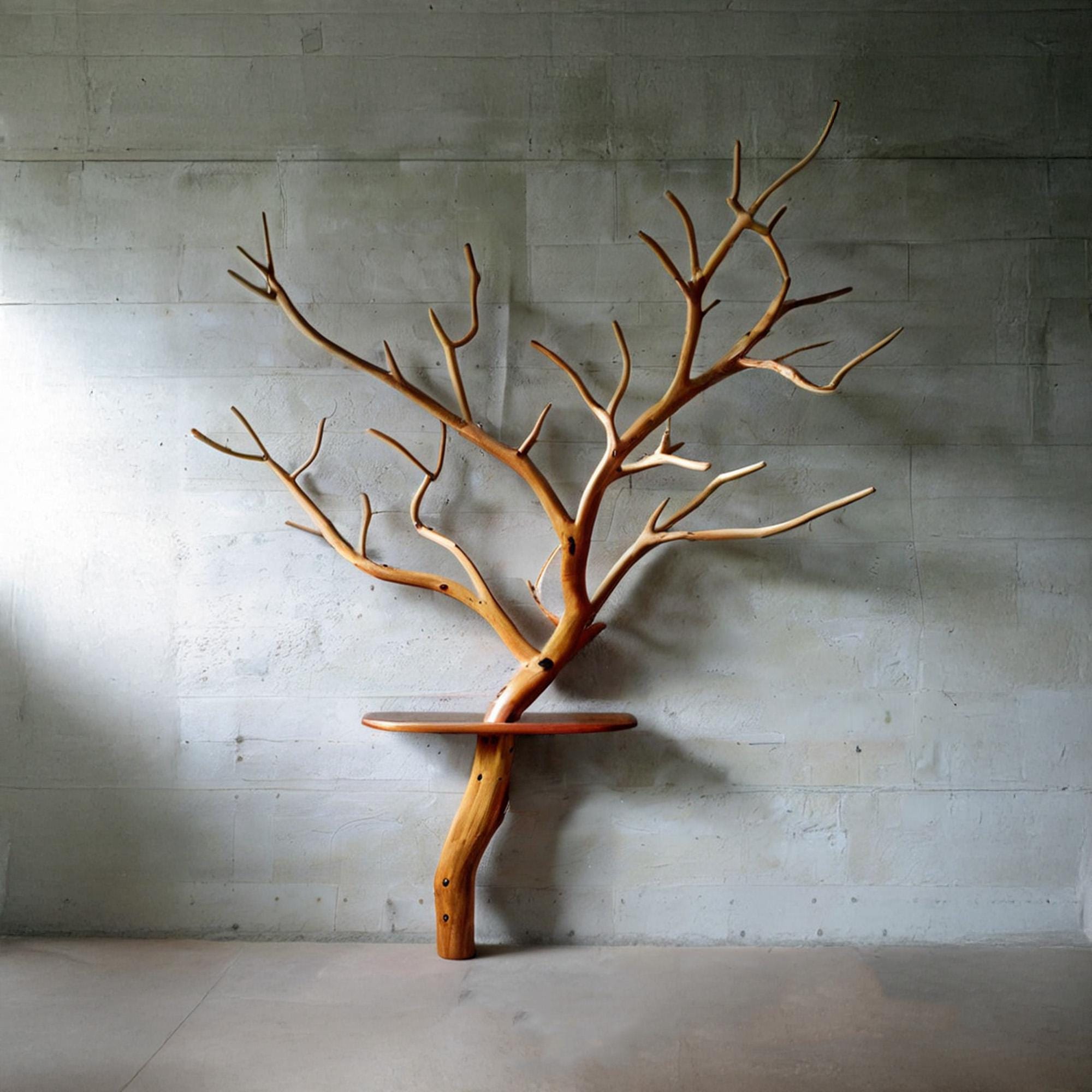 Tree branch coat hooks wall mount coat rack standing natural wood clothes hanger