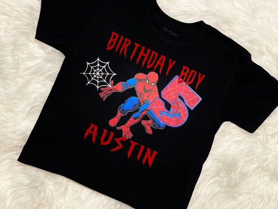 Spiderman Birthday Shirt | Etsy New Zealand