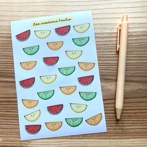 Autocollants - Tranches de fruits