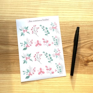 Autocollants - Les fleurs roses