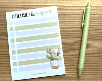 Liste à cocher coloré (25 feuilles) - Cactus