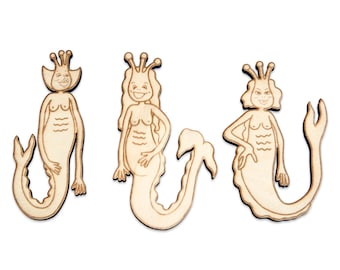 Sea Monkey; Whimsical Wooden Mermaid Art, 90s Nostalgia