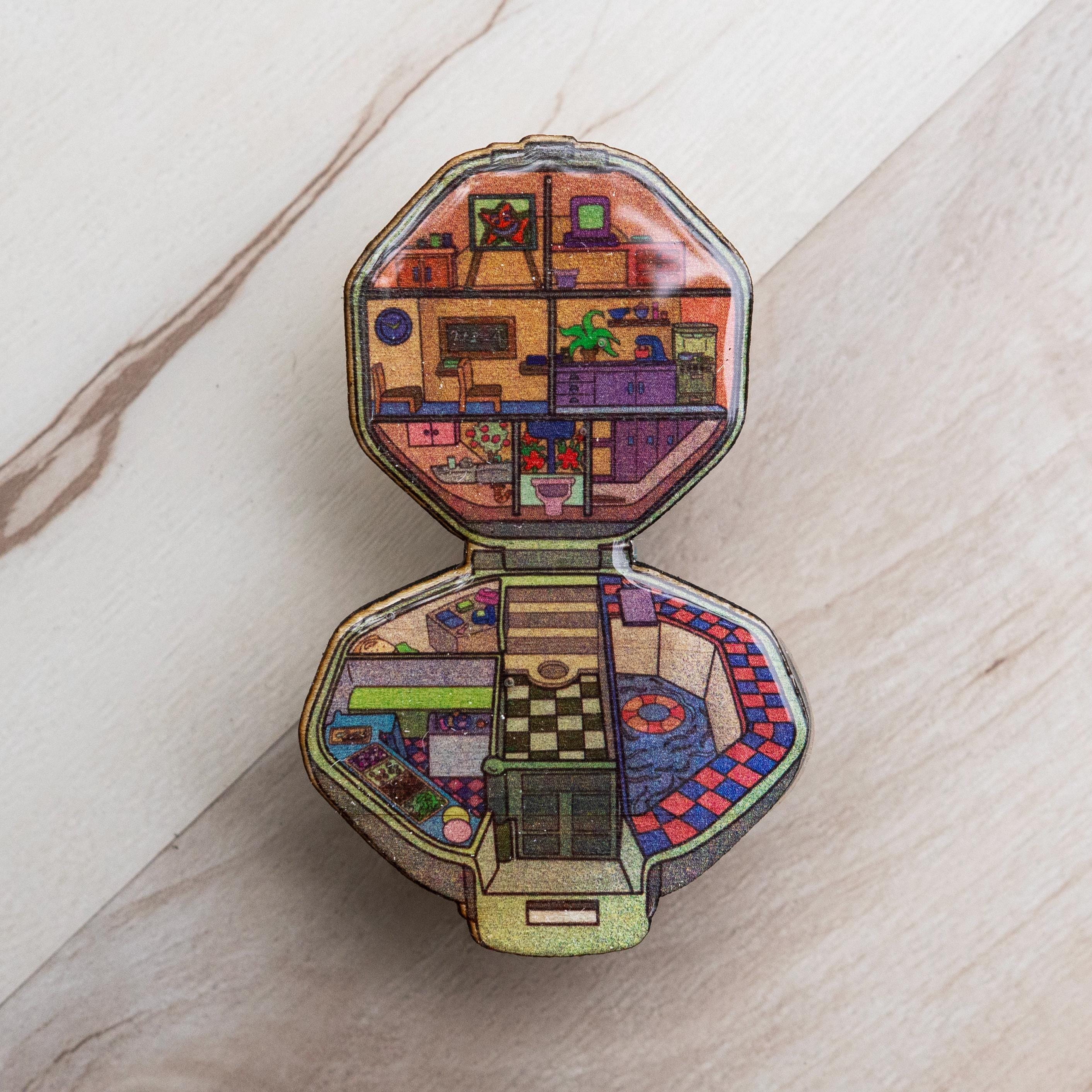 Compact Pocket Polly Pin Brooch - Etsy