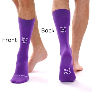 Colourful Personalised Custom Socks in Box, Personalised Valentines Day, Birthday, Fathers Day Gift, Add Text, Name, Initials for Men