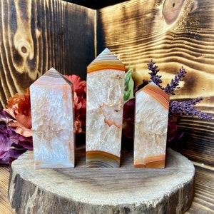 Sardonyx Tower, Druzy Red Agate Tower, twr274, Crystal Tower