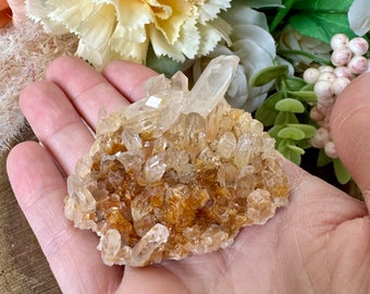 Spécimen d'amas de quartz rouge, spécimen de cristal, spc116.4