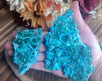 Malachite and Chrysocolla Slab, spc131, Malachite Specimen, Malachite Chrysocolla Freeform