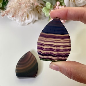 Fluorite Teardrop, twr209, Fluorite Freeform, Rainbow Fluorite