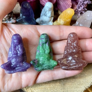 Mini Mother Earth Carving, crv267, Mini Crystal Goddess Carving