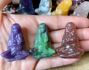 Mini Mother Earth Carving, crv267, Mini Crystal Goddess Carving
