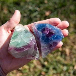 Fluorite Freeform, spc126, Crystal Freeform, Rainbow Fluorite