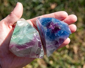Fluorite Freeform, spc126, Crystal Freeform, Rainbow Fluorite