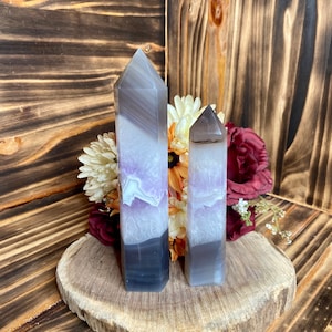 Large Agate Tower, twr139, Druzy Agate Tower, Druzy Crystal Point