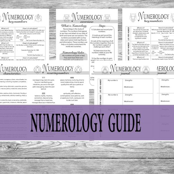 Angel Number Cheat Sheet and Guide - Etsy
