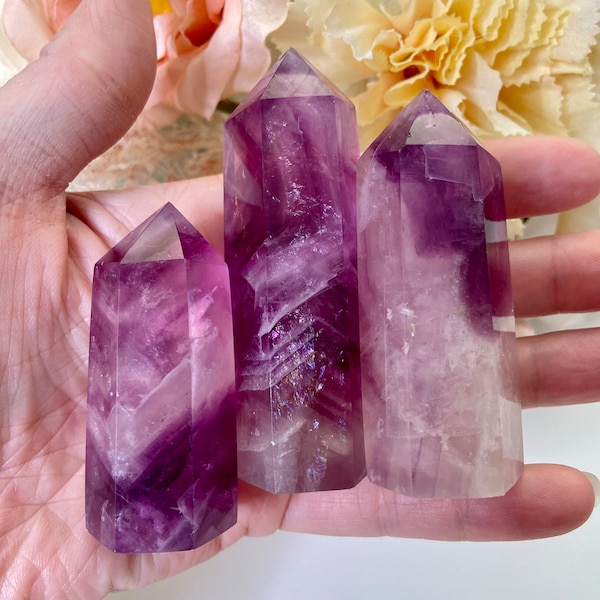 Fluorite Tower, twr233, High Quality Crystal Point, Crystal Tower, Purple Fluorite Point