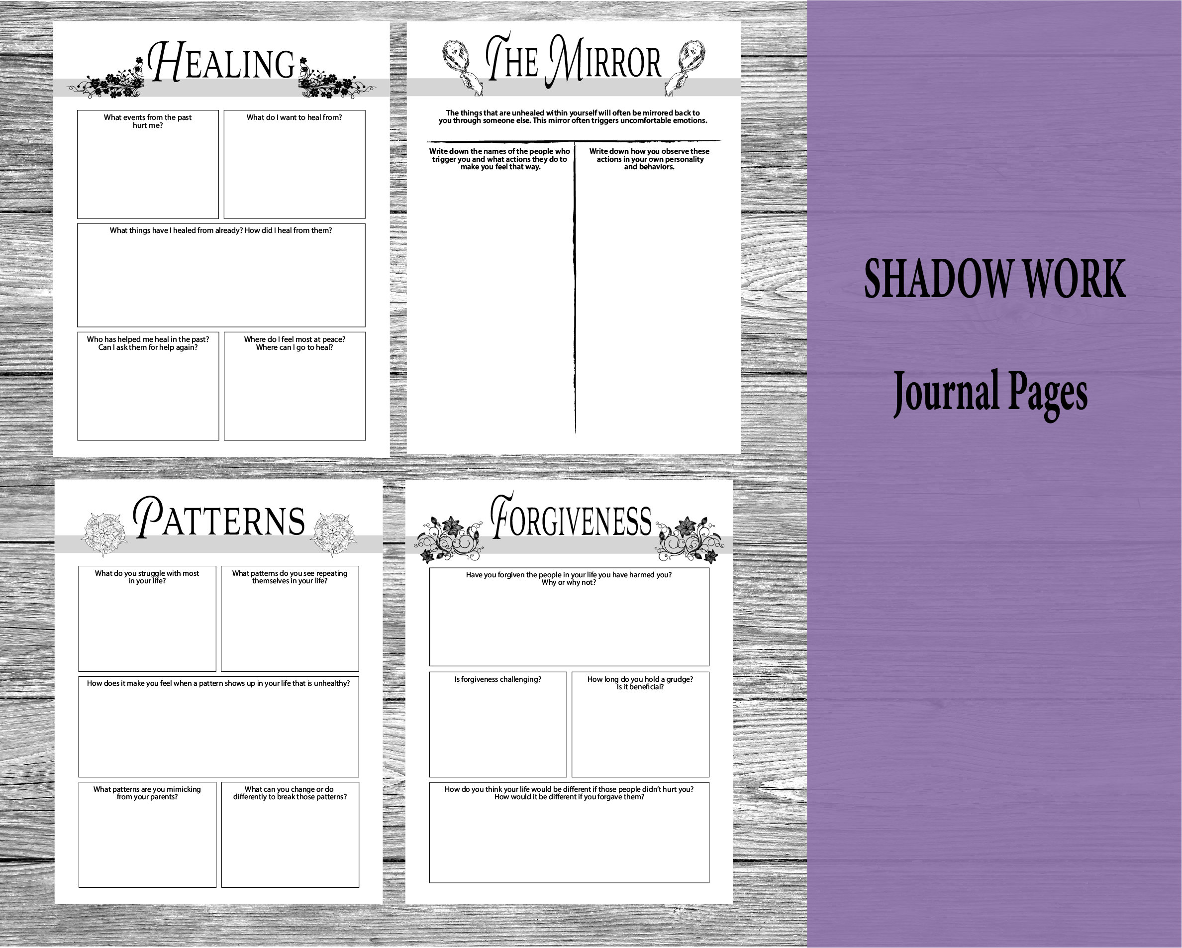shadow work journal ideas