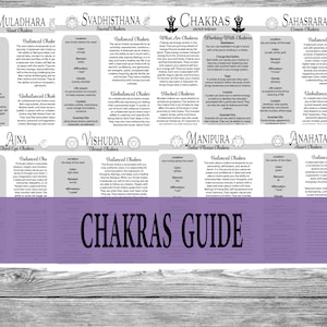 Chakras Guide, Chakras Cheat Sheets, Chakra Healing, Balancing Chakras, Spiritual Awakening, Journal Page, Digital Grimoire Pages, PDF