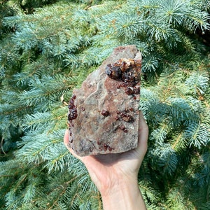 Sphalerite with Garnet Tower, twr199, Druzy Sphalerite Crystal