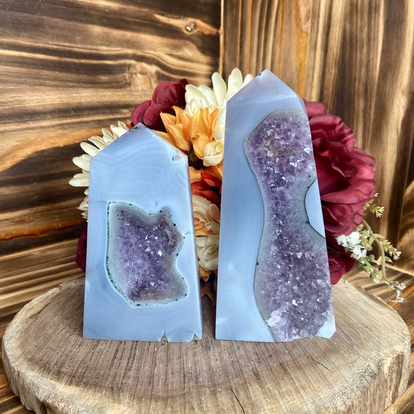 Druzy Amethyst Geode Tower, twr155, High Quality Amethyst Point, Crystal Tower, Druzy Amethyst Point, Amethyst Slice