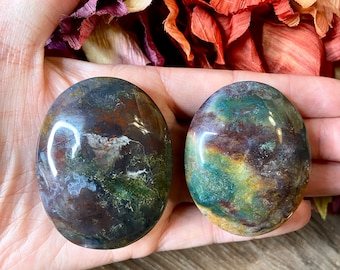 Pierre de palmier en agate mousse, shp158, pierre de palmier en agate mousse Druzy, pierre de palmier en cristal