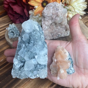 Apophyllite Tower, spc148, Apophyllite Specimen, Druzy Crystal Tower, Apophyllite Freeform
