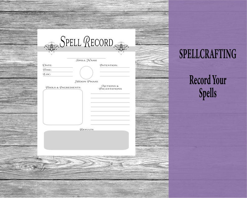 Spell Crafting Guide Spell Basics Cheat Sheet Spell Record Etsy