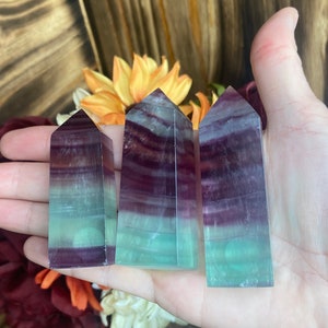 Rainbow Fluorite Tower, twr222, High Quality Crystal Point, Crystal Tower, Rainbow Fluorite Point