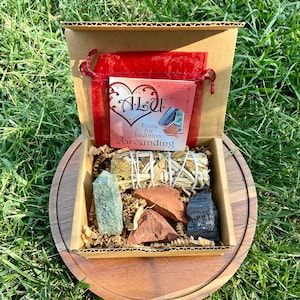 Grounding Crystal Box, Beginner&#39;s Crystal Set, 6 Pieces,