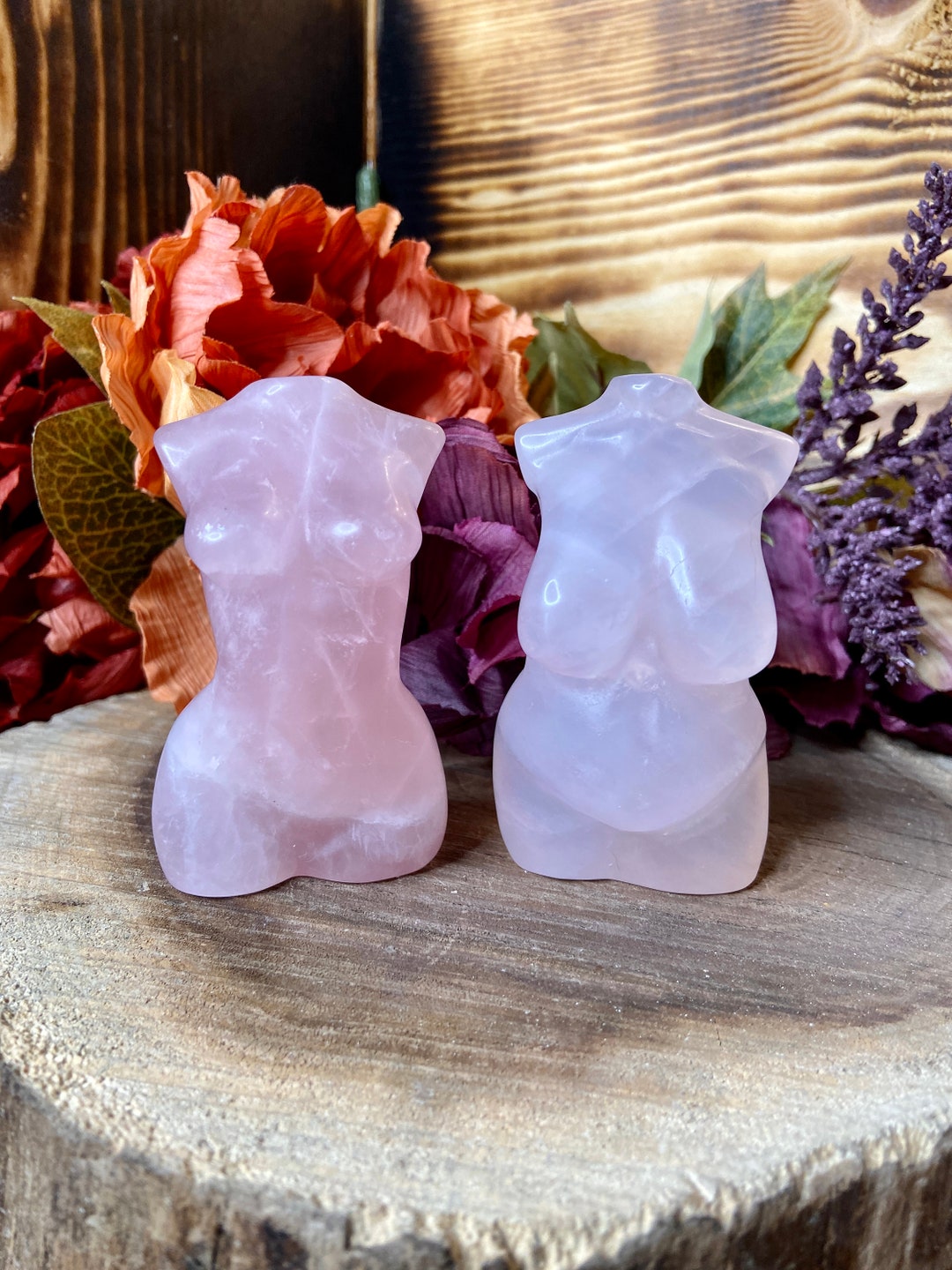 Rose Quartz Goddess Carving, Crv330 Crystal Goddess Carving, Rose Quartz Female Body Carving