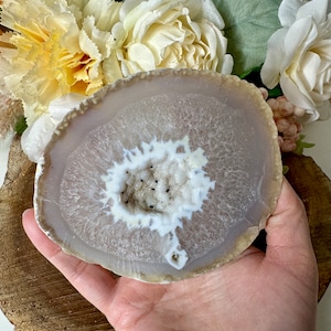 Druzy Agate Slab, Agate Slice, Crystal Slab, spc106.1