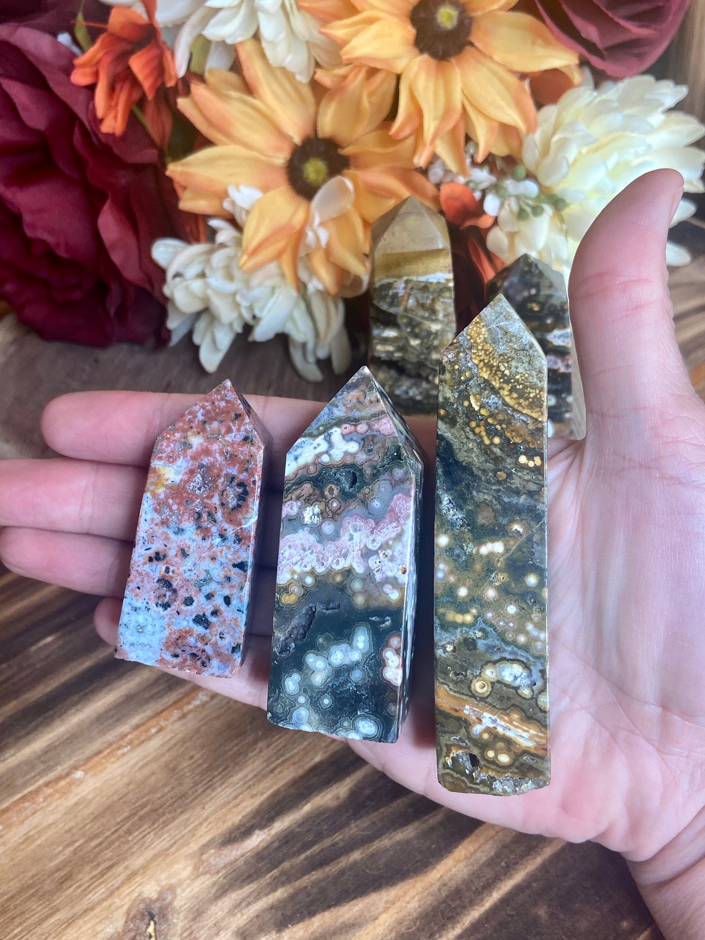 オーシャンジャスパー オーシャン ジャスパー タワー、クリスタル ポイント、twr159、OJ