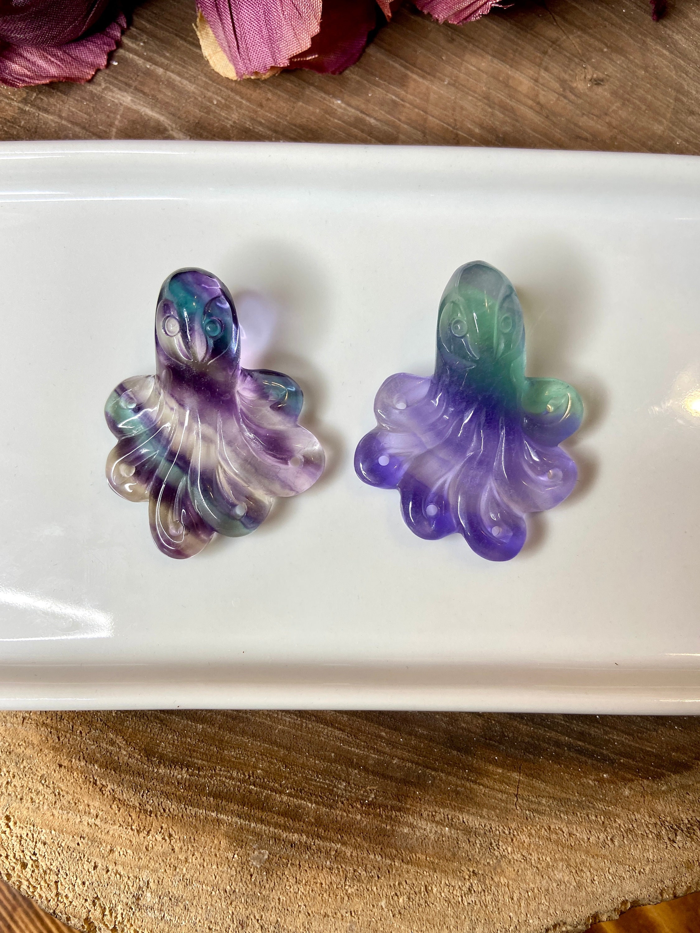Rainbow Fluorite Octopus, Crv250, Crystal Squid