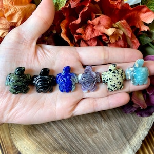 Mini Crystal Turtle, crv127, Ocean Jasper Turtle, Mookaite Turtle, Rose Quartz Turtle, Green Aventurine Turtle