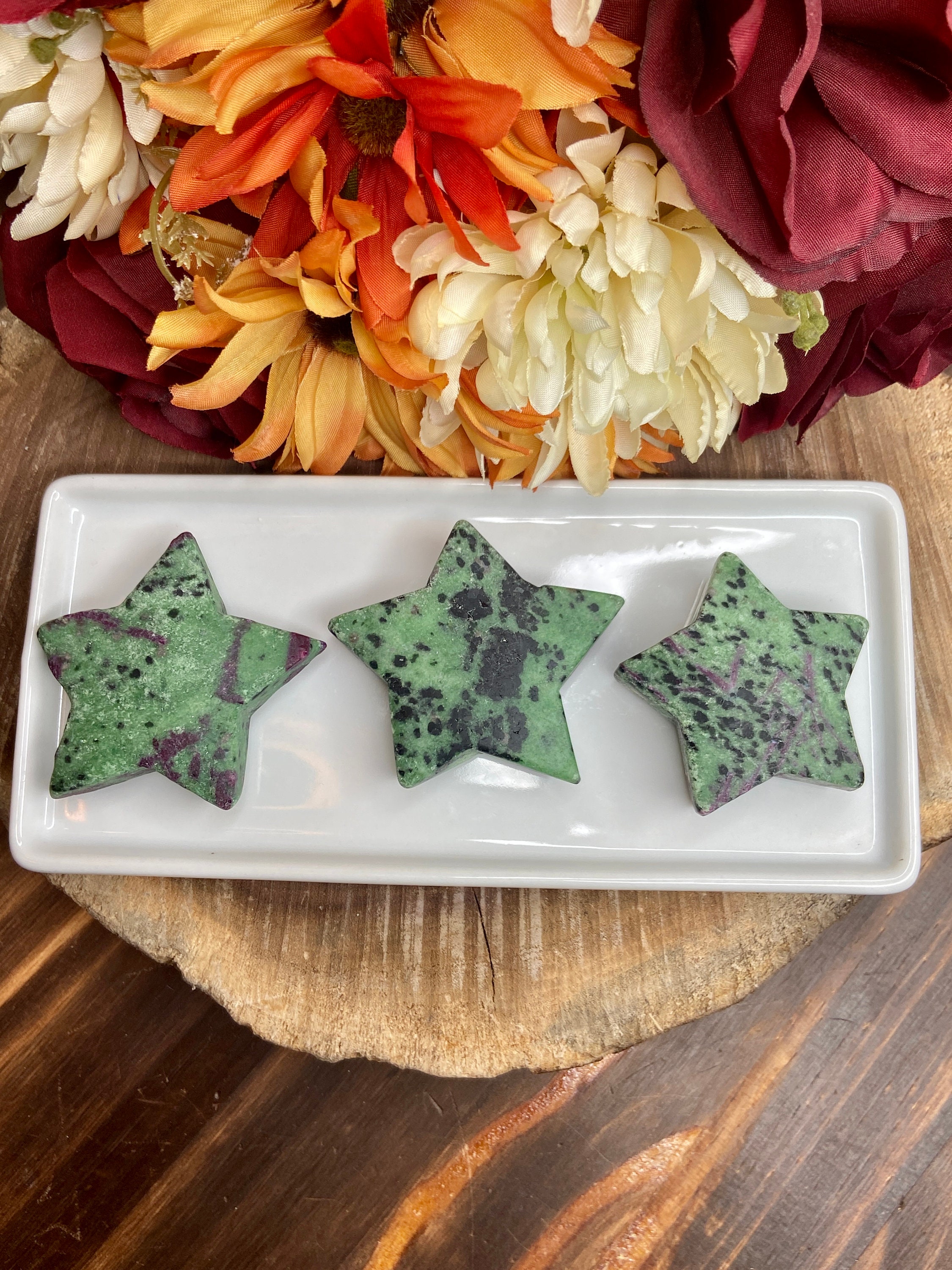 Ruby Zoisite Star, Shp144, Crystal Star Carving - Etsy
